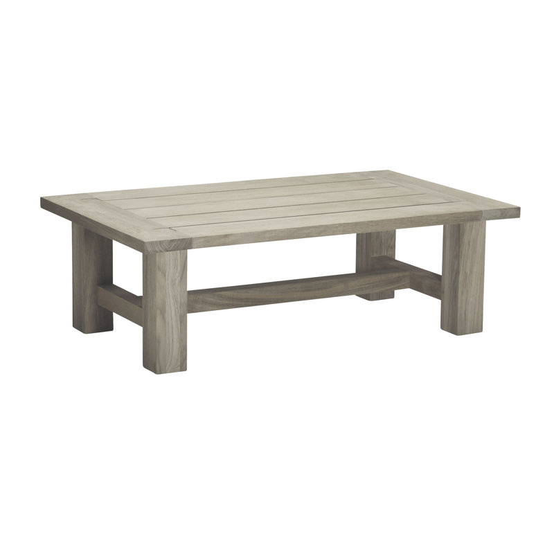 Table basse Croquet en teck - Huître, Teck huître