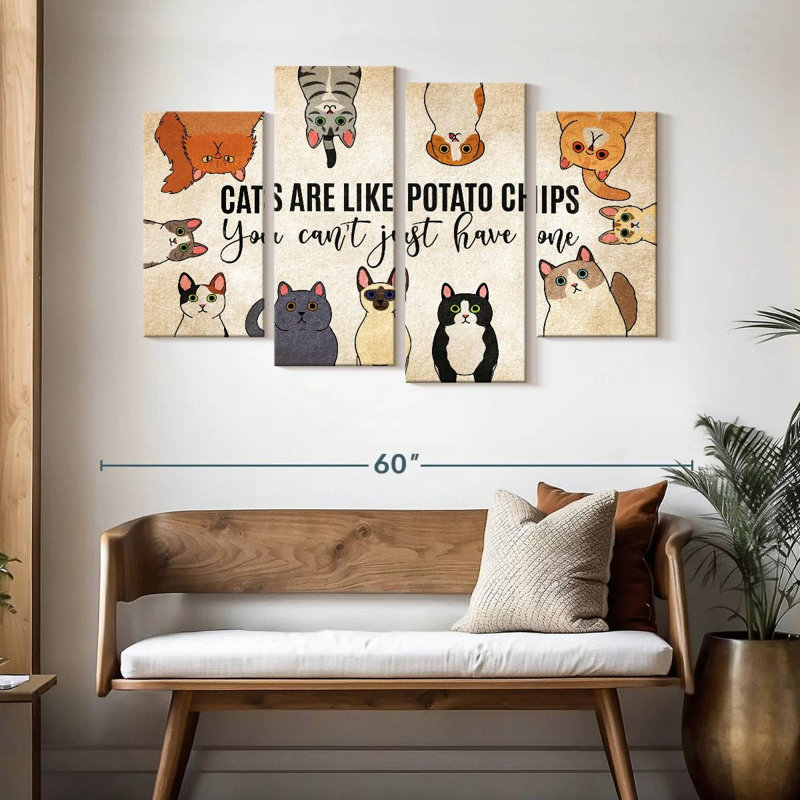 Brampt Cats Are Like Potato Chips, H 32 po x l 52 po