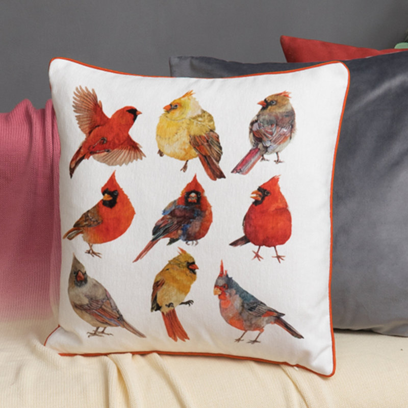 Housse de coussin décoratif cardinal 18 po x 18 po