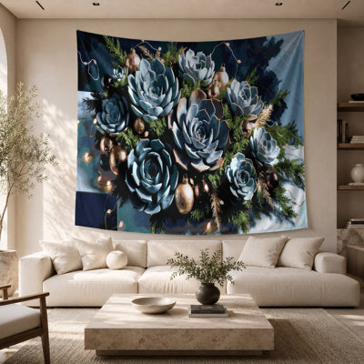 Tapisserie murale «Christmas Succulents»