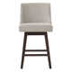 Orbay Swivel Upholstered 26'' Counter Stool With Solid Wood Frame