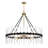 Santiago 12-Light Chandelier in Matte Black with Warm Brass Accents