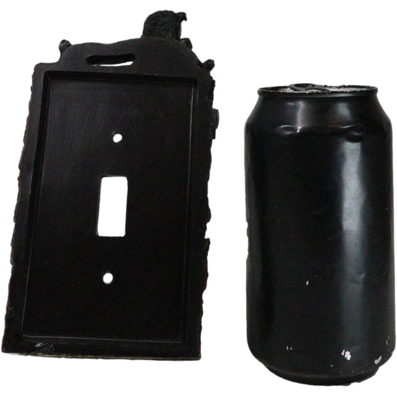 Set Of 2 Rustic Forest Black Bears Climbing Tree Single Toggle Switch Covers