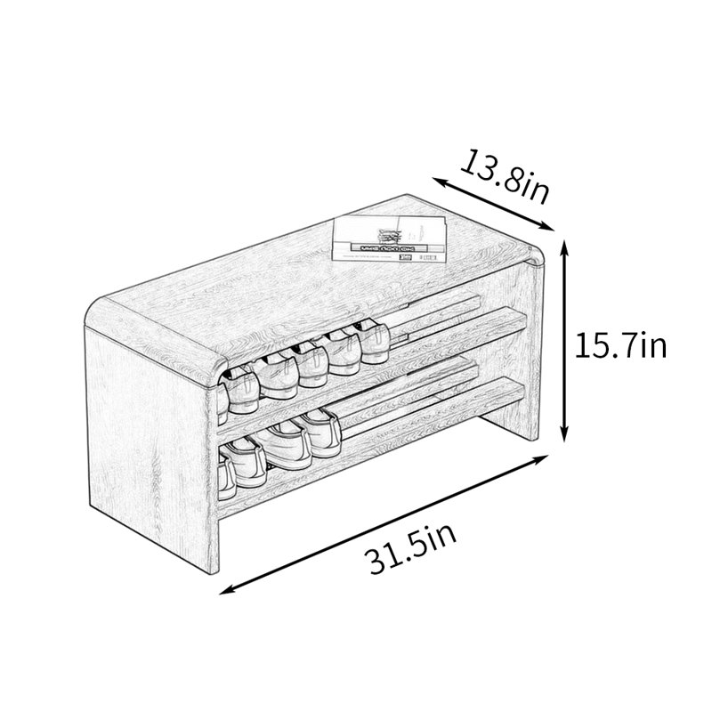 23.6in Shoe Storage Bench