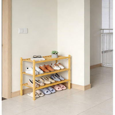 Range-chaussures empilable en bambou