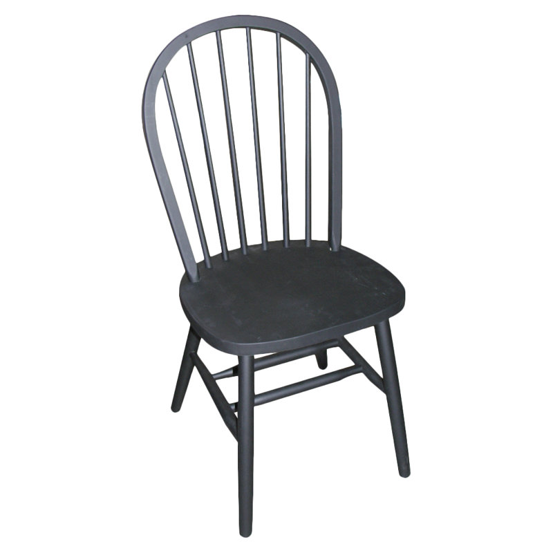Genissa Solid Wood Side Chair, Black