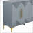 Unique Features of a Four-Door Cabinet with Two-Tone Triangular Pattern Doors-63045508