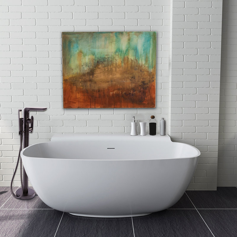 Flou Tub Filler with Diverter, Matte Black
