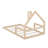 Wood Floor Bed With House-Shaped Headboard-453419973-453419970