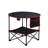 Folding Camping Table with 4 Mesh Cup Holders, Side Storage Bag, Collapsible Canvas & Carry Bag