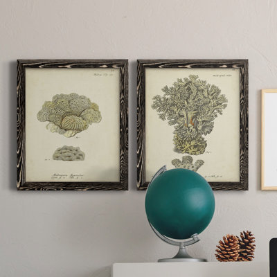 Toile encadrée écru corail