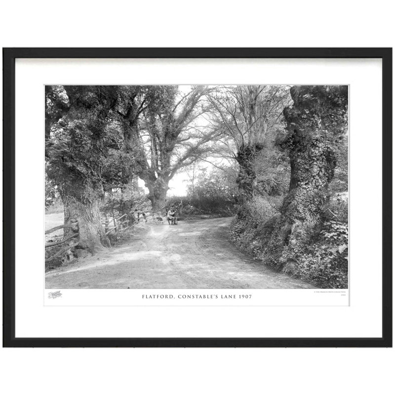 Flatford, Constable's Lane 1907 by Francis Frith - Single Picture Frame Print, 60cm H x 80cm W  x 2.3cm D