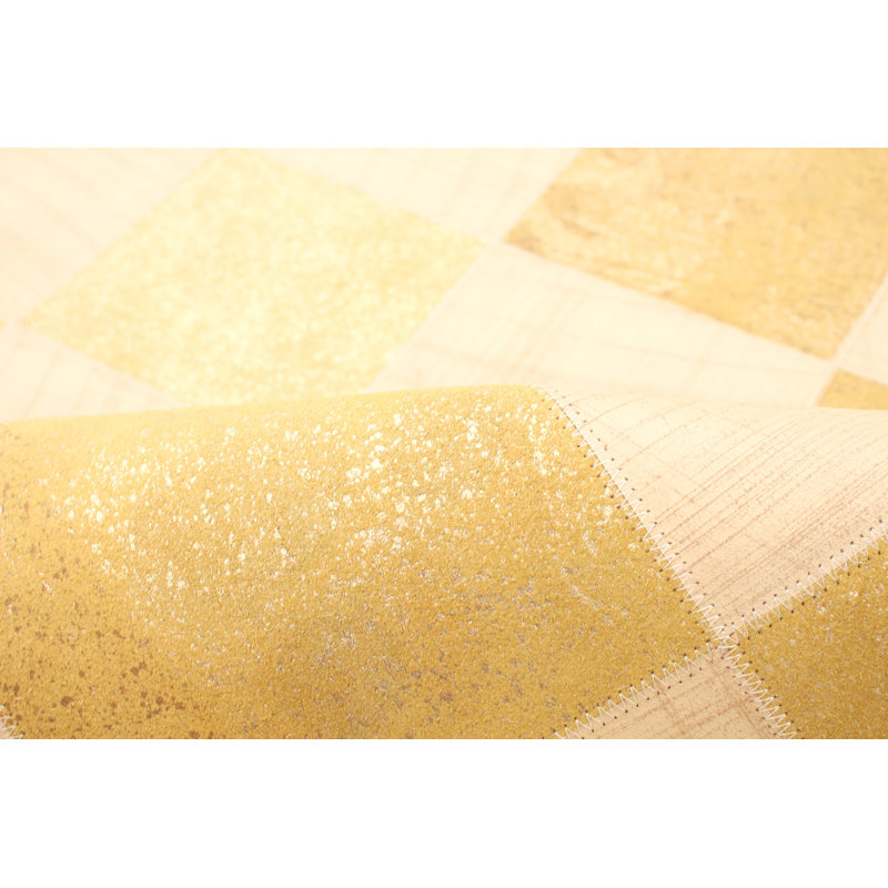 Tapis de surface dorée/foncée 5 pi x 7 pi 10 po one-of-kind Pyburn