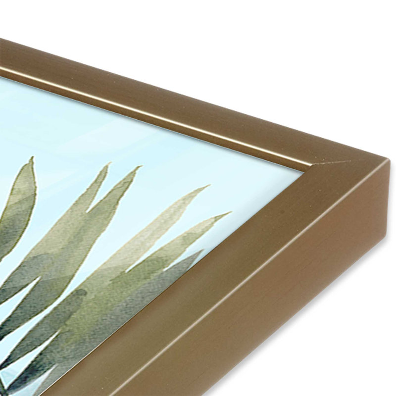 «Beachside Christmas I Print», Cadre simple en or brossé, bois massif, H 17,75 po x l 17,75 po