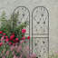 Paquet de 4, treillis de jardin en métal antirouille 71 po x 19,7 po, noir, support à fleurs pour l'extérieur, facile à assembler 71 po x 19,7 po, paquet, antirouille, plante pour aide, assemblage