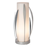 Dahlia Cylindrical Table Lamp - Opal Frosted Glass Shade