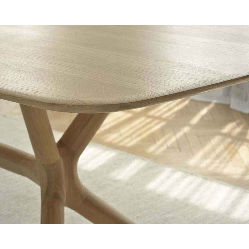 X Solid Oak Dining Table, 30" H x 88.1" L x 39.4" W