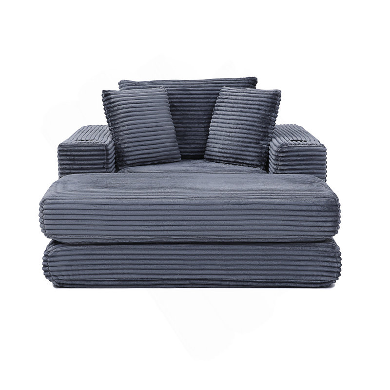 Canapé-lit modulaire 3-en-1 surdimensionné de 52,4 po de style nuage et confortable, parfait pour la détente et une utilisation polyvalente