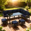 Ensemble de 7 pièces de mobilier d'extérieur pour petit patio-1886742578