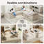 Canapé modulaire en velours côtelé en forme de V avec repose-pieds Cloud KKL 150 po, sans assemblage requis, beige-452005714