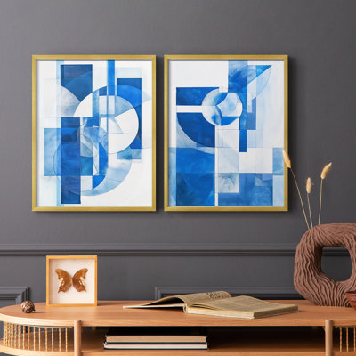 Série ABSTRACT Cxxi - reproduction encadrée de qualité supérieure - prête à être accrochée - aucun clou requis - aucun clou requis