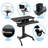 Mount-It! Electric Mobile Height Adjustable Standing Workstation with Wheels 31.5 x 14.5 in Tabletop