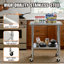 Table en acier inoxydable avec roulettes