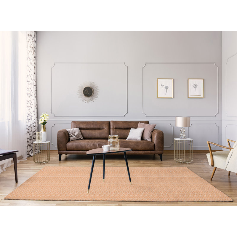 Tapis de zone orange à treillis hexagonal classic, Rectangle 9 pi x 12 pi