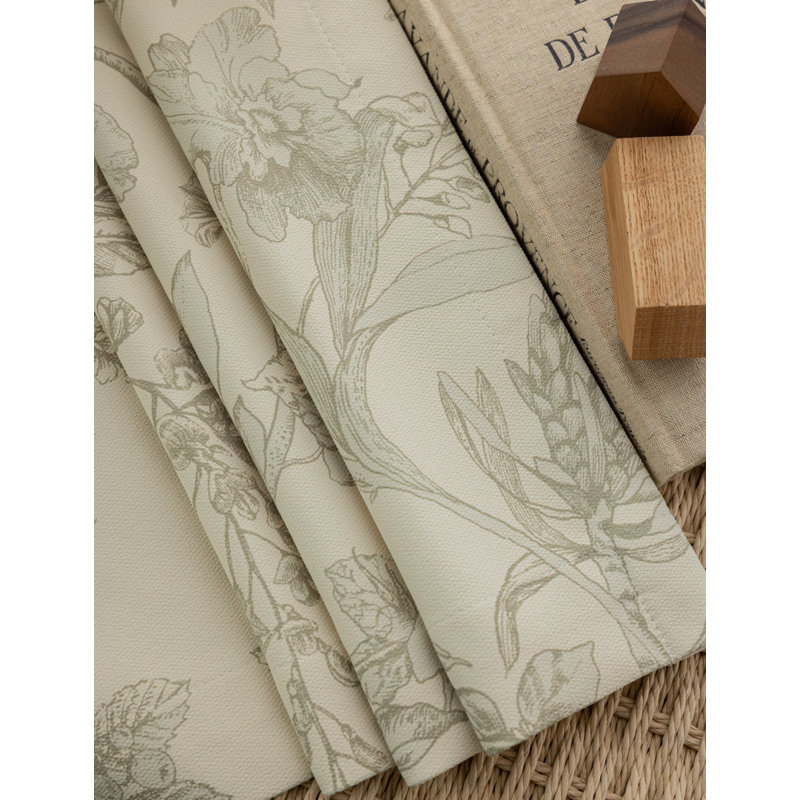 Ella Room Darkening Curtain Panel Pair, 50" W x 90" L, Warm Ivory/Light Sage with Taupe Tone