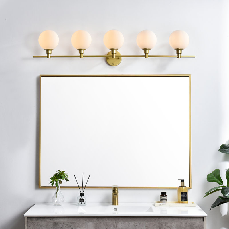Carmie Dimmable Vanity Light, Brass, 2 Lights