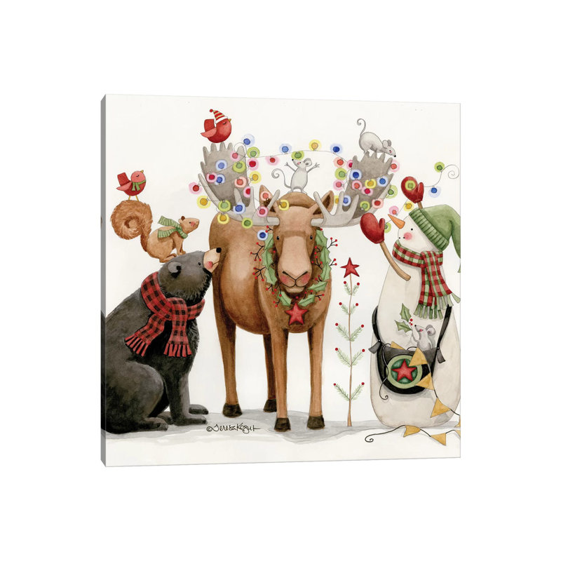 Lit Moose by Teresa Kogut - Wrapped Canvas Gallery-Wrapped Canvas Giclée, 30.48 cm H x 30.48 cm W