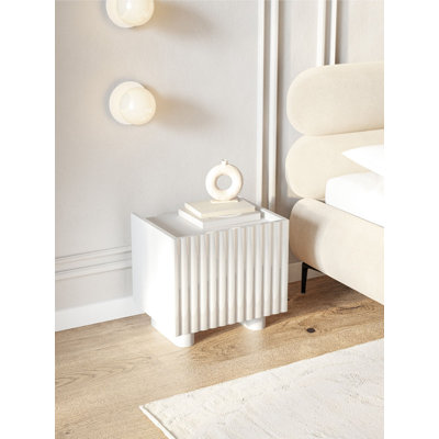 48cm W Manufactured Wood Bedside Table