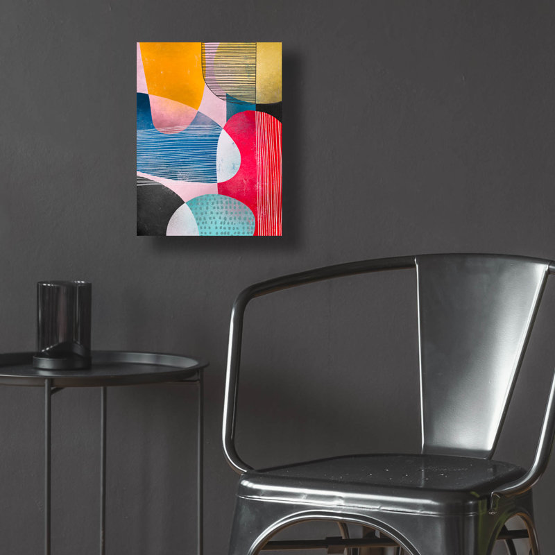 «Lines In Circles» par Svetlana Aleynikova, art mural en verre acrylique, H 16 po x l 12 po x P 0,13 po