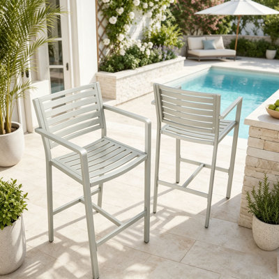 Tabourets d'extérieur avec structure en aluminium antirouille