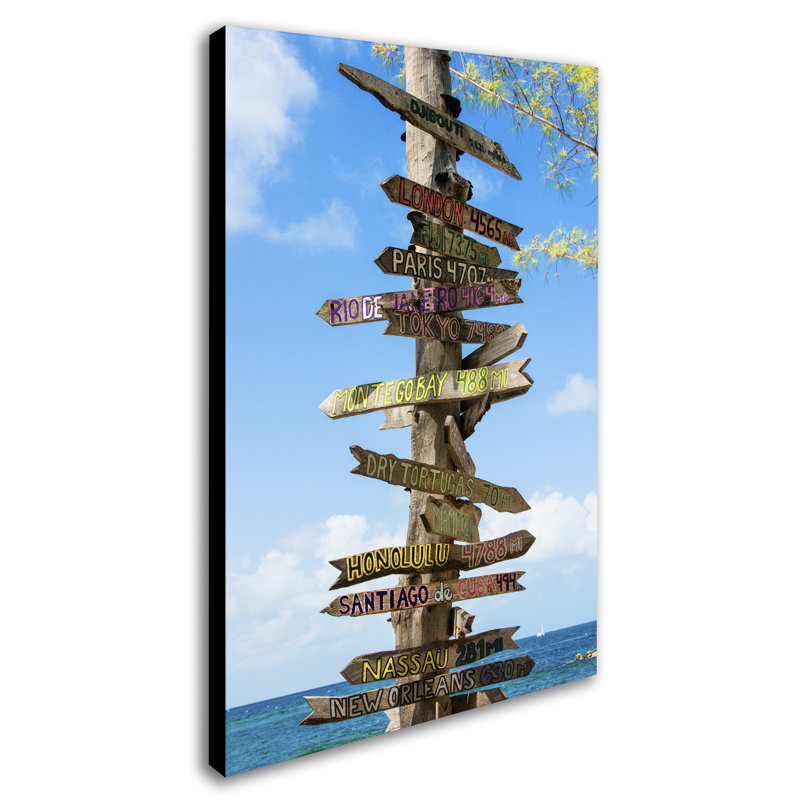La destination enseigne l’reproduction de photo sur toile tendue, H 19 po x l 12 po x P 2 po
