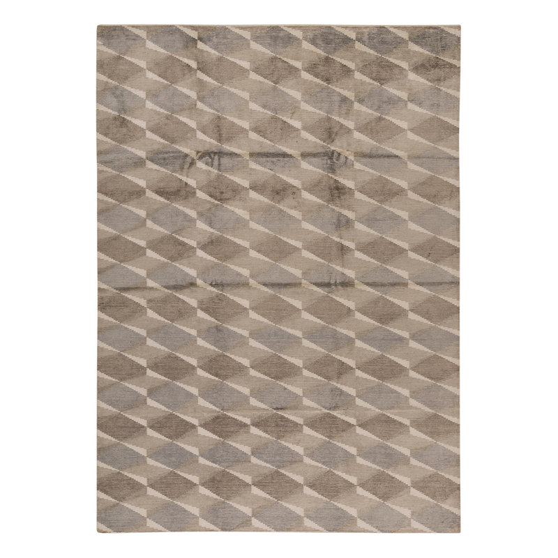 Tapis argent noué à la main de haute qualité