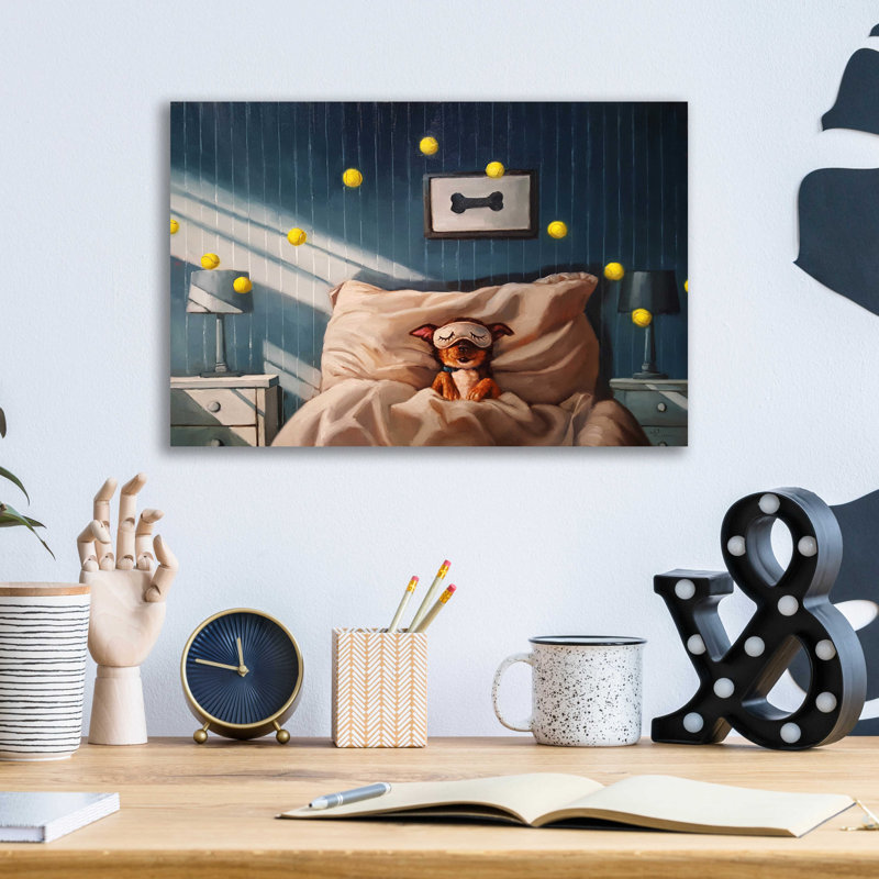 «Trinley's Bentley's Dream» par Lucia Heffernan, art mural acrylique, H 12 po x l 16 po x P 0,13 po