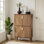Armoire de rangement pour chaussures 16-20 paires avec 2 portes à volets