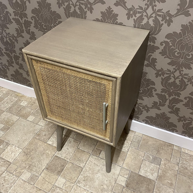 40cm W Solid + Manufactured Wood Bedside Table