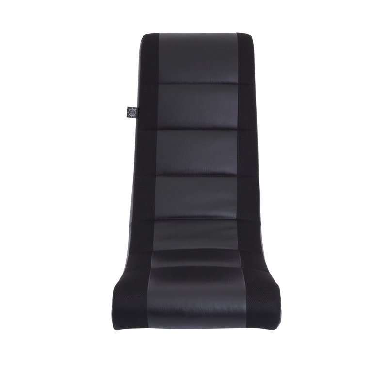 Inbox Zero Neal Rocker Game Chair, Black with Black Stripe