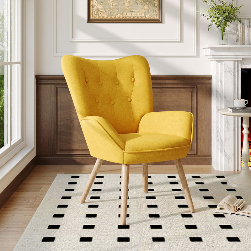 Opie Upholstered Armchair, Yellow