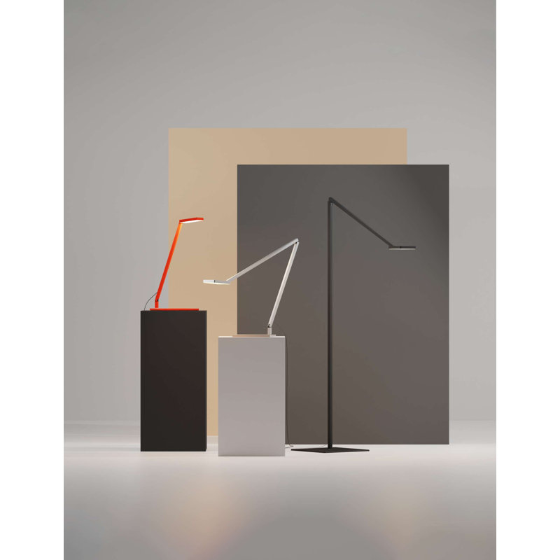 Lampe de bureau avec base Foccacia Solo, Rouge feu mat