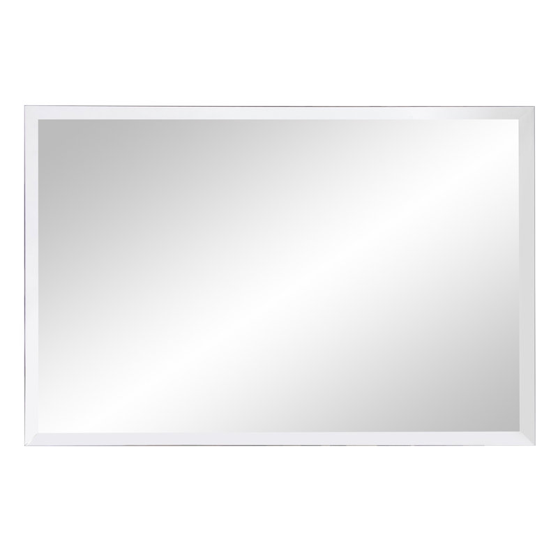 Miroir mural rectangulaire blanc