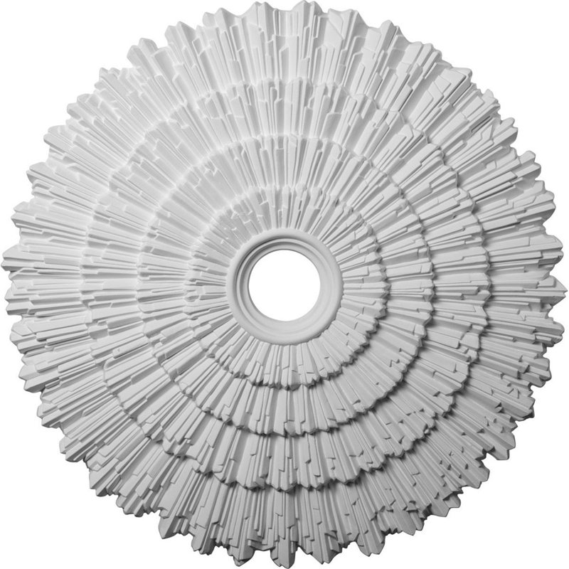 Endurathane Eryn Ceiling Medallion, 24 3/4"OD x 3 1/4"ID x 1 7/8"P (Fits Canopies up to 4"), Factory Primed, Primed