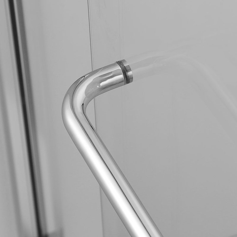 60" W x 57" H Semi-Frameless Tub Door, Chrome