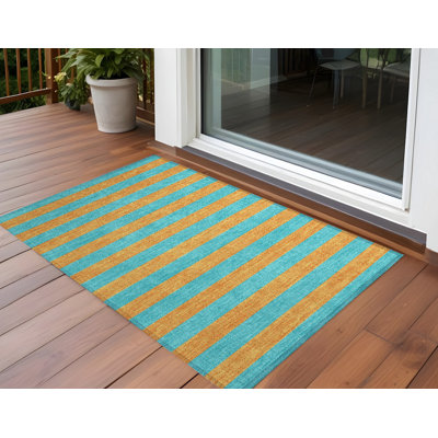 Tapis extérieur lavable antidérapant 2 pi x 3 pi Aqua