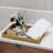 Rattan Serving Tray, Rectangle Coffee Table Tray With Mother Of Pearl Inlay, Decorative Wicker Basket With Handle For Coffee, Bread, Fruits, And Snacks