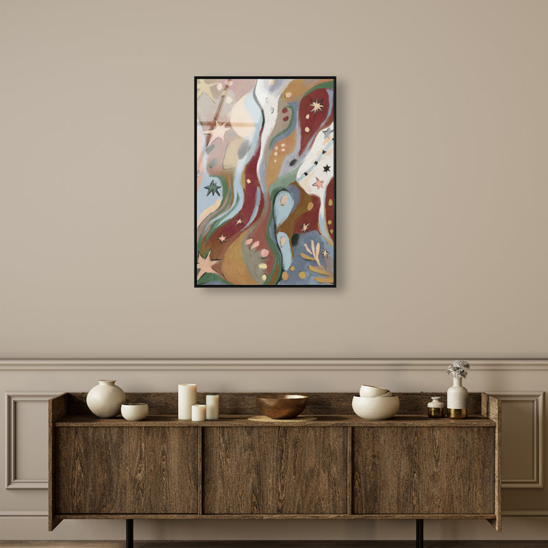 Modern Folk II High-Gloss Frameless Acrylic Glass Wall Art Abstract Print by Oliver Gal, Ready to Hang, 10 x 15, 16"H x 11"W