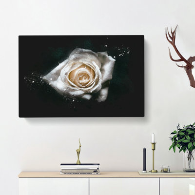 A White Rose - Wrapped Canvas
