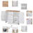 50" Rolling Kitchen Island Cart With Rubber Wood Top, 3 Drawers, Slide-Out Shelves, Internal Storage Racks, Spice & Towel Rack, Locking Wheels-4547439
